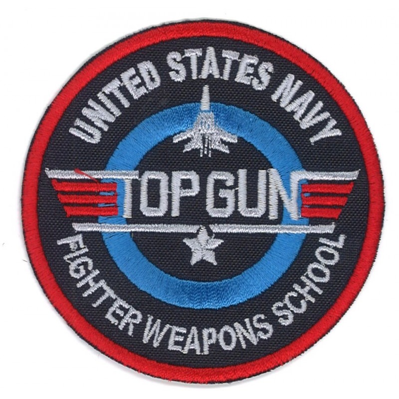 Ecusson Aviation Top Gun Bleu