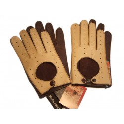 Gants Rallye beige/marron