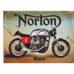 Plaque tôle Norton Manx
