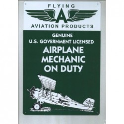 Plaque tôle aviation mechanic