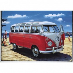 Plaque Tôle VW Samba Bus Beach