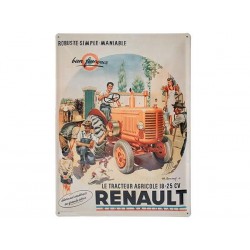 Plaque Tôle Tracteur Renault
