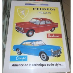 Plaque tôle Peugeot 404