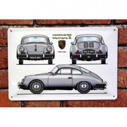 PLAQUE TOLE PORSCHE 356...