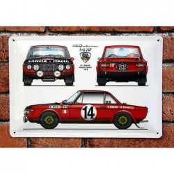 PLAQUE TOLE LANCIA FULVIA...