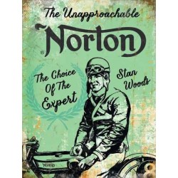 Plaque tôle Norton vintage