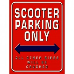Plaque tôle scooter parking...