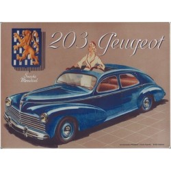 Plaque tôle peugeot 203