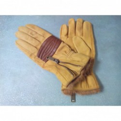 Gants Pilote Cuir Camel...