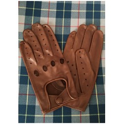 Gants Racing Cuir Brun