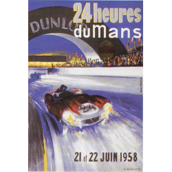 Affiche 24 H du Mans 1958