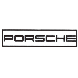 Ecusson Porsche Fond Blanc