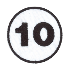 Ecusson Numéro de course 10