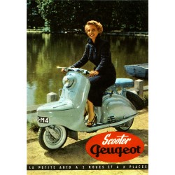 Carte postale Scooter Peugeot