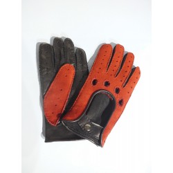 Gants mouton retourné rouge