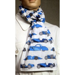 Foulard voitures bleues