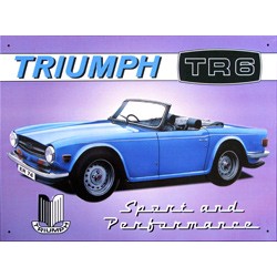 Plaque tôle Triumph TR6