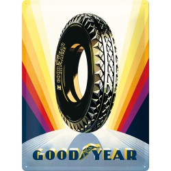 Plaque tôle Good year pneu
