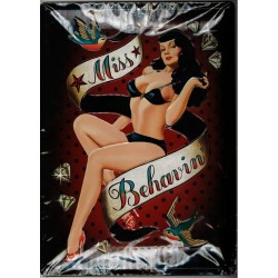 Plaque tôle Pin Up Miss B