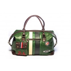 Sac week-end 48 h cuir vert...