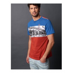 Tee Shirt Delahaye bleu orange