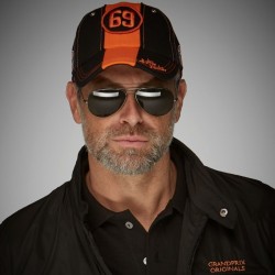 Casquette GP noir orange 69