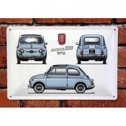 PLAQUE TOLE FIAT 500 D