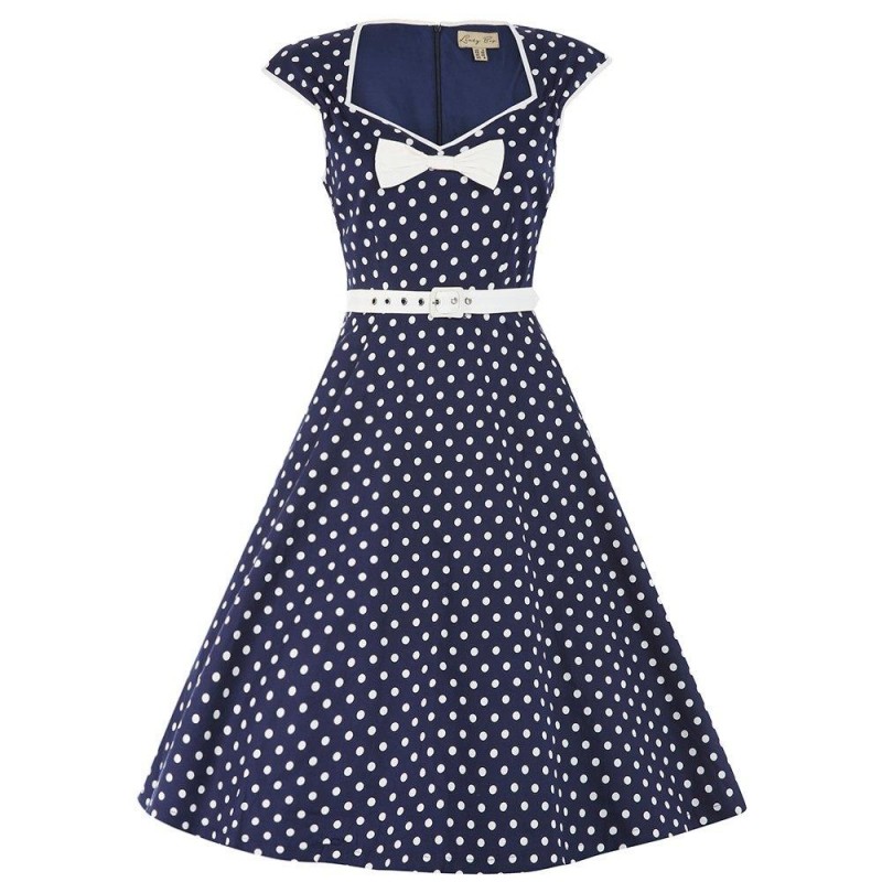 robe pois bleu